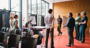 Discussions in World Cafés on the specialist conference of the NMZB on the topic "Ways for a nationwide soil biodiversity monitoring".