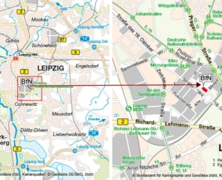 Kombinierter Anfahrtsplan BfN in Leipzig
